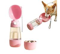 PETCUTE Bebedero Perro Portatil,600ml Dispensador de Agua para Perro,a Prueba de Fugas,Botella para Perros,Libre de BPA,Dispensador de Agua para Mascotas para Viajes al Aire Libre,Rosa