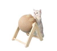 PETCUTE Bola Rascadora para Gatos en Soporte,Poste Rascador para Gatos,Juguete Rascador para Gatos,Tablero de Soporte Triangular,Juguetes Interactivos para Mascotas para Gatitos, Gatos Pequeños