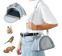 PETCUTE Bolsa de Transporte para Animales Pequeños,Bolsa Portadora de Conejillos de Indias Portátil con Correa de Hombro Desmontable,Transpirable Bolsa de Viaje Saliente para Mascotas,para Hámster