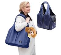 PETCUTE Bolsa de Transporte para Perro Pequeño,Bolsos para Mascotas con Correa de Seguridad Interior y Estera Resistente,Respirable Transportín de Viaje para Mascotas con 4 Bolsillos,39 * 20 * 60CM