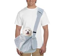 PETCUTE Bolsa de Transporte para Perros,Manos Libres Bandolera para Perro,Correa de Hombro Ajustable,Bolsa de Transporte para Mascotas con Correa de Seguridad Interior,Bolsillos,Máx 5kg