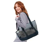 PETCUTE Bolsa para Perros, Respirable Bolsa de Transporte para Perros Pequenos y Medianos con Correa de Seguridad Interior,Bolso Transporte Perro Gatos con Correa de Hombro Ajustable