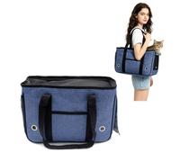 PETCUTE Bolsa Transporte Transpirable para Mascota con Persianas Enrollables Selladas,Plegable Bolsa Transportín Gato,Portátil Bolsa Perro Transporte con Correa de Hombro Largos