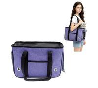 PETCUTE Bolsa Transporte Transpirable para Mascota con Persianas Enrollables Selladas,Plegable Bolsa Transportín Gato,Portátil Bolsa Perro Transporte con Correa de Hombro Largos