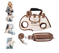 PETCUTE Bolso de Hombro para Mascotas,Arnés de Elevación para Perro con Bandolera,Bolsillo,Transpirable,Ajustable,Bolso Bandolera para Perros,Cachorros,Gatitos,Arnes de Transporte para Perros