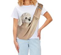 PETCUTE Bolso de Hombro para Mascotas,Manos Libres Bolso de Viaje para Perro,Plegable Bolsa Transporte para Perros con Cinturón Seguridad y Bolsillo,para Perro y Gato Paseos al Aire Libre Viajes