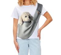 PETCUTE Bolso de Hombro para Mascotas,Manos Libres Bolso de Viaje para Perro,Plegable Bolsa Transporte para Perros con Cinturón Seguridad y Bolsillo,para Perro y Gato Paseos al Aire Libre Viajes