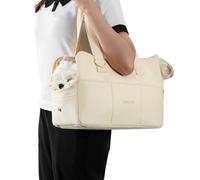 PETCUTE Bolso para Transportar Mascotas,Transportín para Perros y Gatos con Colchoneta Removible,Bolsa Portátil y Plegable para Gatos con Correa de Seguridad,para Cachorros y Otros Animales Pequeños