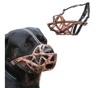 PETCUTE Bozal de Canasta para Perros con Correas Ajustables y Tiras Reflectantes, Evita Morder, Masticar y Ladrar para Perros Medianos y Pequeños