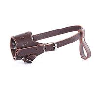 PETCUTE Bozal para Perro bozal antiladridos bozal de Perro de Cuero Comodos bozal para Perro pequeño Grandes