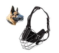PETCUTE Bozal para Perro Bozales Anti-Morder Transpirable Bozal de Metal para Perros Anti Morder y Ladrar
