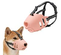 PETCUTE Bozal para Perros Grandes de Silicona Suave,Bozal Anti-mordeduras con Correa Ajustable, Reflectante y Transpirable,Bozales para Mascotas para Evitar ladridos, mordeduras y muerdan,L