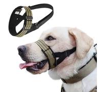 PETCUTE Bozal para Perros Pequeños y Medianos,Ajustable Bozal de Nylon para Perros,Bozal de Suave para Perros con Bandas Reflectantes,Previene Mordidas, Ladridos y Que Mastiquen
