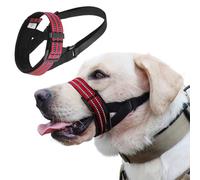 PETCUTE Bozal para Perros Pequeños y Medianos,Ajustable Bozal de Nylon para Perros,Bozal de Suave para Perros con Bandas Reflectantes,Previene Mordidas, Ladridos y Que Mastiquen