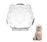 PETCUTE Bozales para Gatos,Bozales Transpirables Antimordida para Gatitos,Cabeza Transparente Protectora para Mascotas con Doble Cerradura,Casco de Burbujas para Gatos,Baño, Grooming o Corte de Uñas