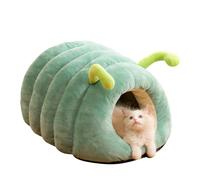 PETCUTE Cama Cueva de Felpa para Mascotas Pequeñas,Camas para Gatos y Perros,Cama Cueva para Mascotas con Fondo Antideslizante,Suave, Lavable,Cueva para Gatos,Verde