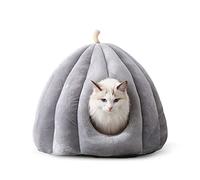 PETCUTE Cama Cueva para Mascotas,Casa para Gatos Invierno,Suave Cálida Camas para Gatos,Lavable Súper Suave Camas para Perros con Cojín Extraíble y Fondo Antideslizante,Nido de Mascotas