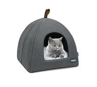 PETCUTE Cama Cueva Suave para Gatos, Casa Carpa Felpa Cálida, Lavable con Cojín Extraíble y Fondo Antideslizante para Interior