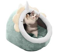 PETCUTE Cama de Cueva para Gatos,Camas para Gatos de Interior con Cojín Extraíble,Acogedora y Cálida,Casa de Cueva para Gatos,Iglú para Gato,Semicerrado Cama para Mascotas,Antideslizante