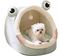 PETCUTE Cama de Cueva para Gatos de Interior con Cojín Extraíble, Acogedora y Cálida, Iglú Semicerrado Antideslizante