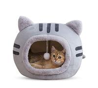 PETCUTE Cama de Cueva para Gatos, Suave Cálida Camas para Gatos con Cojín Extraíble y Fondo Antideslizante,Lavable Súper Suave Cama para Mascotas,Nido de Cueva para Gatos Pequeños,Perro