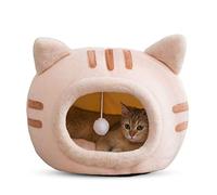 PETCUTE Cama de Cueva para Gatos, Suave Cálida Camas para Gatos con Cojín Extraíble y Fondo Antideslizante,Lavable Súper Suave Cama para Mascotas,Nido de Cueva para Gatos Pequeños,Perro