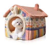 PETCUTE Cama para Gatos de Interior,Cama De Cueva De Gatos, Iglú De Gato De Peluche Cálido y Acogedor,Cama Lavable para Perros con Cojín Extraíble,Fondo Antideslizante,Camas para Perros Pequeños