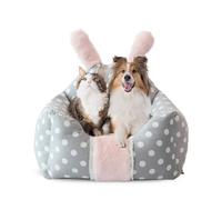 PETCUTE Cama para Mascotas Lavable,Ortopédica Cama para Perros, Sofá para Perros,Amovible Cojín para Mascotas para Perros Pequeños/Medianos/Grandes,Cesta para Perros con Diseño de Orejas de Conejo