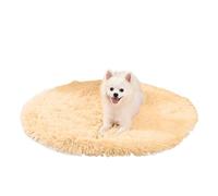 PETCUTE Cama para Perro y Gato Antiestres,Cama de Felpa para Mascotas con Fondo Antideslizante,Colchoneta Perro Lavable a Máquina,Redondo Suave Colchon Cojín Perro Grande