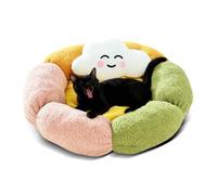 PETCUTE Cama para Perros, Camas Mullidas de Felpa para Mascotas, Cama Cueva para Gatos con Calefacción Automática, Nido Lavable para Gatos con Base Antideslizante,para Cachorros/Gatitos/Conejos,S