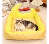 PETCUTE Cama para Perros Grande,Camas para Mascotas Lavable con Cojín Extraíble y Reversible, Transpirables, Camas relajantes para Gatos con Base Antideslizante, Sofá Cama Rectangular para Perros,S