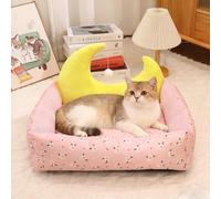 PETCUTE Cama para Perros Grande,Camas para Mascotas Lavable con Cojín Extraíble y Reversible, Transpirables, Camas relajantes para Gatos con Base Antideslizante, Sofá Cama Rectangular para Perros,L