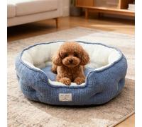 PETCUTE Cama para Perros Grandes,Medianos y Pequeños,Lavable,Cama Ortopédica para Perros,Bordes Elevados,Super Suave,Camas para Mascotas con Fondo Antideslizante,Azul,2XL