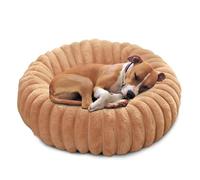 PETCUTE Cama para Perros y Gatos, Cómodo y Suave de Felpa Redondo Cama para Gatos con Fondo Antideslizante,Cama Antiestres para Mascotas,para Perro y Gato Medianos Pequeños