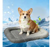 PETCUTE Cama Refrescante para Perros con Borde Elevado,Esterilla Refrescante para Perros Pequeños y Medianos y Gatos,Transpirable y Lavable,Colchón para Mascotas con Base Antideslizante,XL