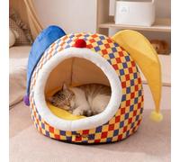 PETCUTE Camas para Gatos,Cama de Gatos Cueva,Cama Tipo Cueva para Mascotas con Cojín Interior Lavable Extraíble,Antideslizante,Felpa Suave Casa Cálida para Mascotas,Animales Pequeños,M