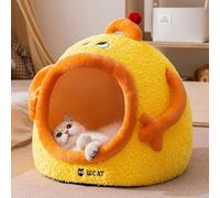 PETCUTE Camas para Gatos,Cama de Gatos Cueva,Cama Tipo Cueva para Mascotas con Cojín Interior Lavable Extraíble,Antideslizante,Felpa Suave Casa Cálida para Mascotas,Animales Pequeños,M
