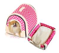 PETCUTE Casa Cama para Perros Casa para Mascotas Caseta para Perro Gato Interior con Cojín removible