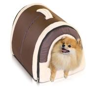 PETCUTE Casa Cama para Perros Casa para Mascotas Caseta para Perro Gato Interior con Cojín removible