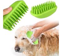 PETCUTE Cepillo para Gatos de Goma,Lavable Cepillos para Perros para Masaje Vepillo,Antideslizante,Ligero,Cepillo de Baño para Mascotas,para Perros y Gatos de Pelo Largo,Verde