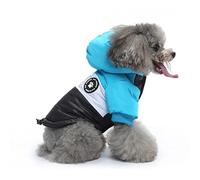 PETCUTE Chaqueta con Capucha para Mascotas Perros,Chaqueta para Perro con Forro Polar,Abrigo de Invierno Perros con Cierre de Botón,Ajustable,Cómodo,Ropa para Perros Pequeños