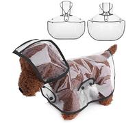 PETCUTE Chaqueta Impermeable para Perros Con Capucha, Resistente a la Lluvia y al Viento, Poncho 100% Impermeable, Chubasquero para Perros Pequeños