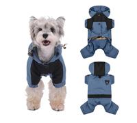 PETCUTE Chaqueta Impermeable para Perros con Capucha, Ropa para Mascotas a Prueba Viento,Abrigo Cálido de Invierno para Perros Pequeños y Grandes, para Camping y Senderismo,M