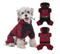 PETCUTE Chaqueta Impermeable para Perros con Capucha, Ropa para Mascotas a Prueba Viento,Abrigo Cálido de Invierno para Perros Pequeños y Grandes, para Camping y Senderismo,L