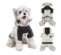 PETCUTE Chaqueta Impermeable para Perros con Capucha, Ropa para Mascotas a Prueba Viento,Abrigo Cálido de Invierno para Perros Pequeños y Grandes, para Camping y Senderismo,XL
