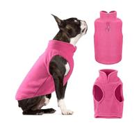 PETCUTE Chaqueta y Chaleco de Forro Polar para Perros, A Prueba de Viento, Abrigo de Invierno con Agujero para Arnés para Perros Pequeños y Medianos