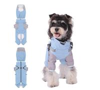 PETCUTE Chubasquero Impermeables para Perros con Arnés Integrado y Capucha Extraíble,Ajustable Abrigos Impermeables para Perros,Chaqueta de Lluvia Ligera,para Cachorros Pequeños y Medianos,M
