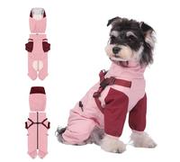 PETCUTE Chubasquero Impermeables para Perros con Arnés Integrado y Capucha Extraíble,Ajustable Abrigos Impermeables para Perros,Chaqueta de Lluvia Ligera,para Cachorros Pequeños y Medianos,2XL