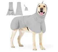 PETCUTE Chubasquero para Perro Impermeable con Capucha,Chaqueta de Lluvia Ligera y Ajustable con Orificio para Correa,Reflectante,Poncho para Perro de Lluvia Cortaviento para Paseos y Senderismo,S
