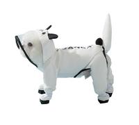 PETCUTE Chubasquero para Perros con Capucha,Ajustable Impermeables para Perros con Banda Reflectante,Cuatro Patas,Ligero Impermeable Chaqueta para Perros Pequeños y Medianos